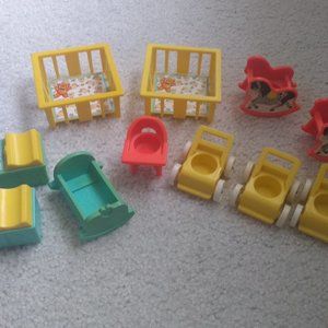 COPY - Vintage 1972 Fisher Price Little People Nursery Furniture